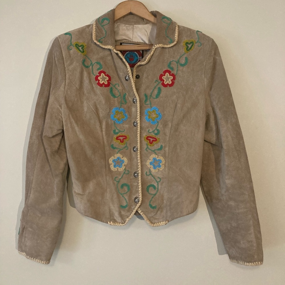 Beaded Leather Jacket rare Renegade Ren Ellis